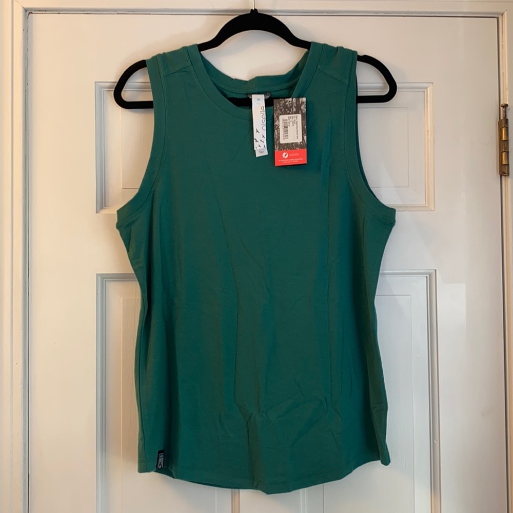 Oiselle Wazzie Wool Muscle Tank, Spruce